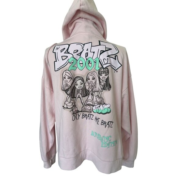 BRATZ full zip Y2K Hoodie Pink Size XL - Picture 2 of 7